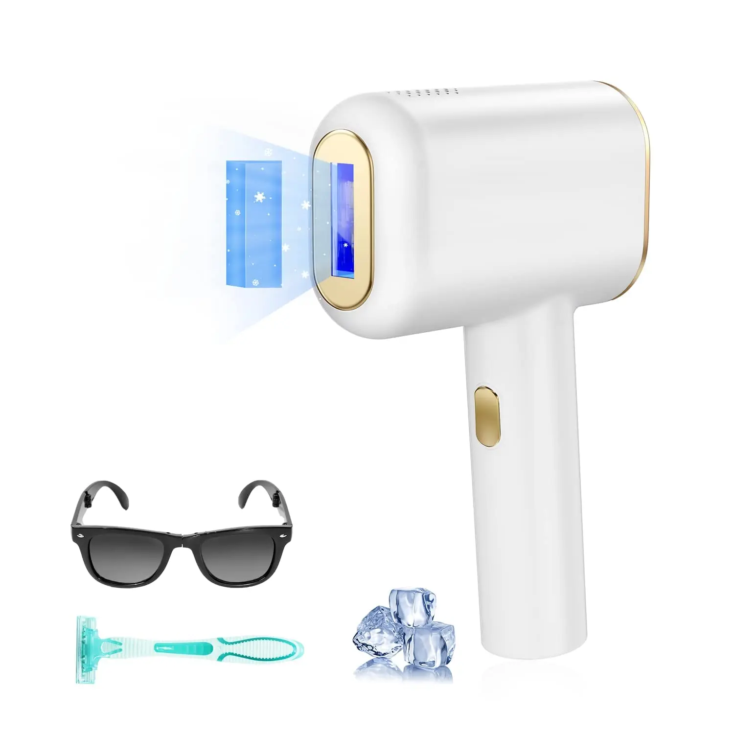 Laser Hair Removal 999,999 Flashes IPL Hair Removal Device Painless with Ice-Touch Technology 5 Energy Levels for Whole Body Use chigo heater electric heater household energy saving baby heater small solar graphene whole house artifact