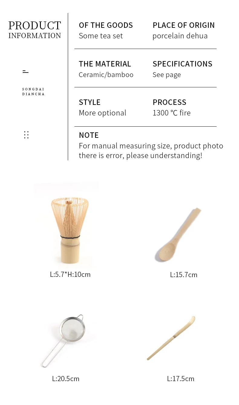 Description Picture 6 of item3/4pcs Handmade Home Easy Clean Matcha Tea Set Tool Stand Kit Bowl Whisk Scoop Gift Ceremony Traditional Japanese Accessories