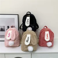 Personalized Plush Backpack For Women In Autumn And Winter, New Cute Rabbit Ears, Plush Women's Backpack, Plush Bag 1