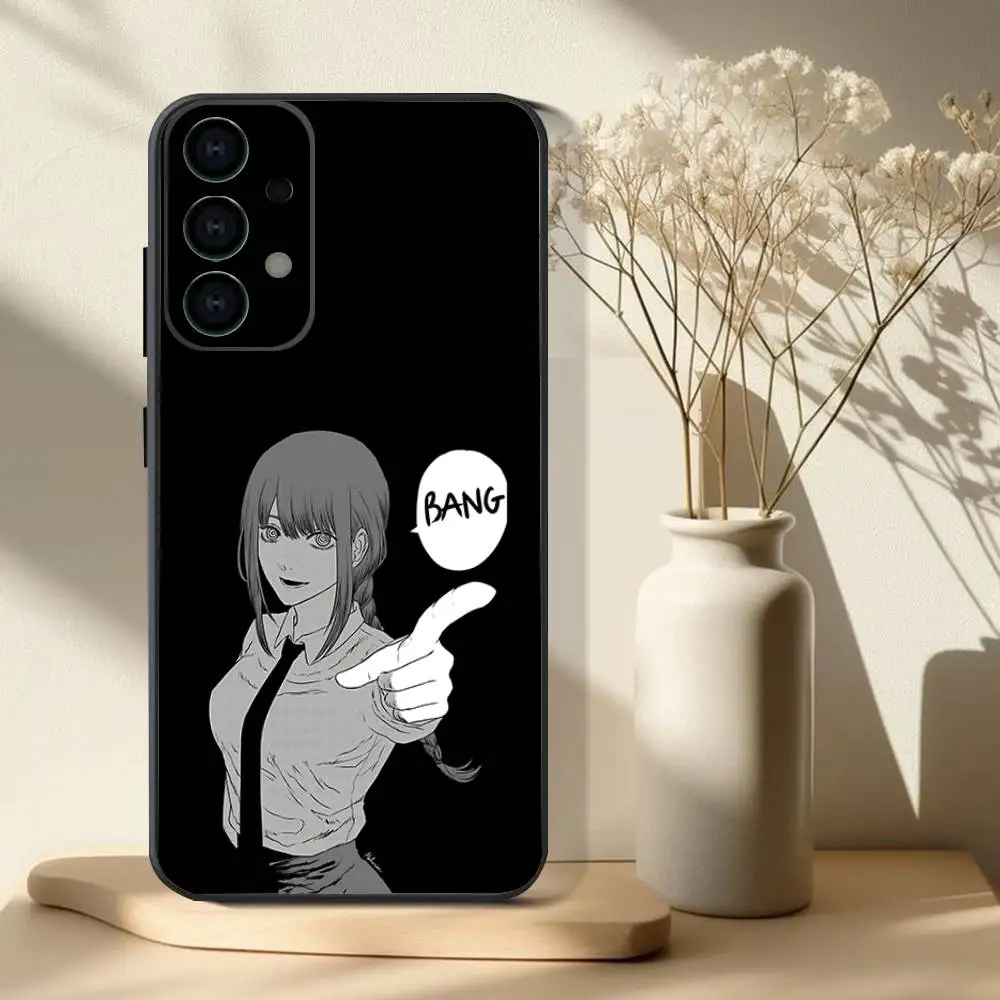 Chainsaw Man Anime Black Soft Phone Case