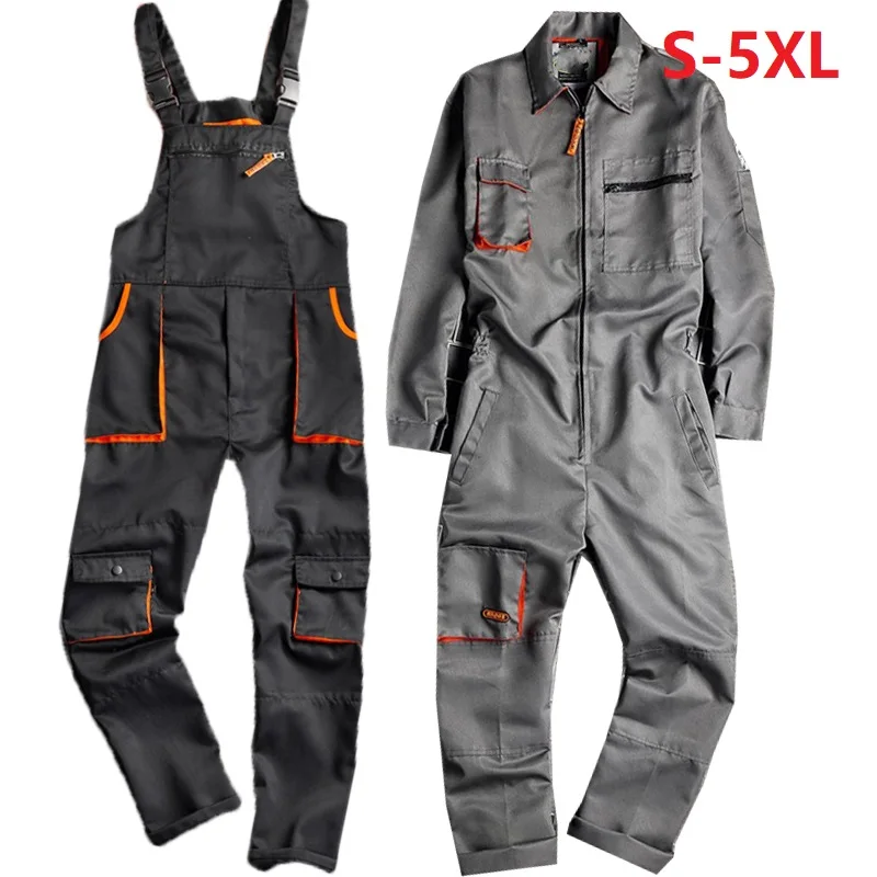

Bib Overalls Casual Work Clothing Plus Size Sleeveless Bib Pants Protective Coveralls Strap Jumpsuits with Pockets Uniforms 5XL
