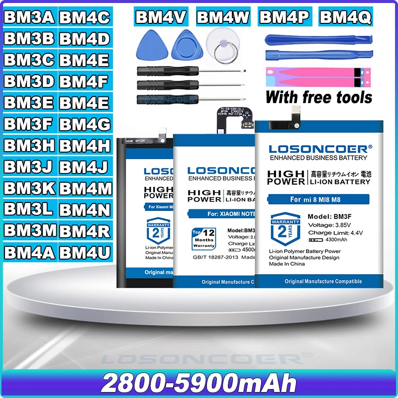 Аккумулятор для Xiaomi BM3A BM3B BM3C BM3D BM3E BM3F BM3J BM3K BM3L BM3M BM4A BM4C BM4D BM4E BM4F BM4J BM4N BM4R BM4U BM4V BM4W |