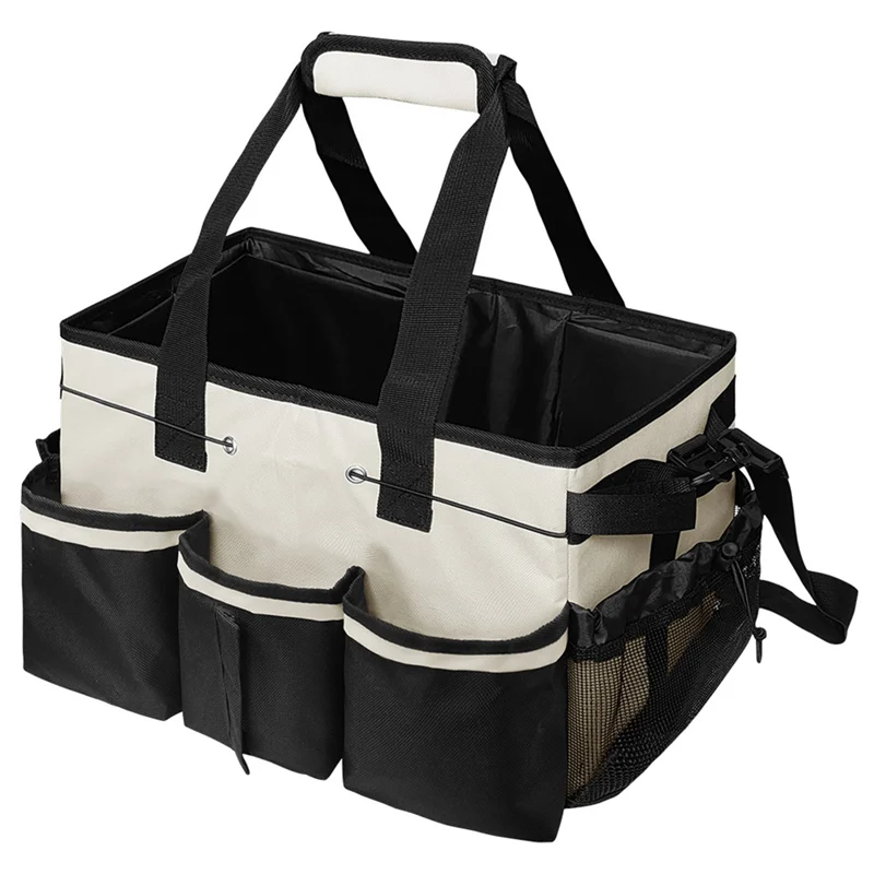 Y51A-Caddy Organizer Cleaning Supplies Storage Bag With Multi-Function Pocket On Shoulder Strap
