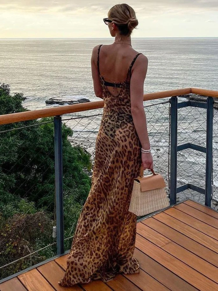 Leopard Maxi Animal Print Dress Amazon Buy Women's Leopard Print
