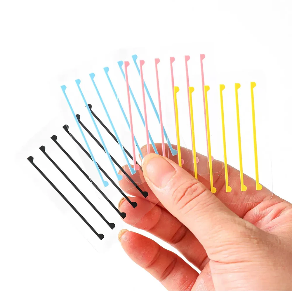 6개 속눈썹 리프트 리본, 속눈썹 리프트 롯드 커버 실리콘 패드 컬러, 부드러운 줄무늬로 속눈썹 리프트 솔루션을 쉽게 바르는 제품