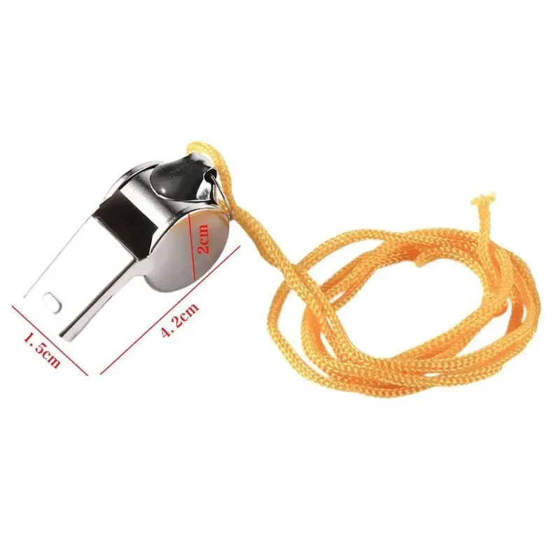 Loud Metal Whistle Professional with Rope Sport Wear Resistant Portable Stainless Steel Referee Whistles,sport whistle,metal whistle,sports whistle
