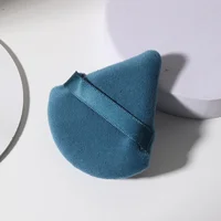 1Pcs Triangle Velvet Powder Puff Pizza Flours Mini Face Makeup Sponge Cosmetics Washable Makeup Tool Lightweight Beauty 1