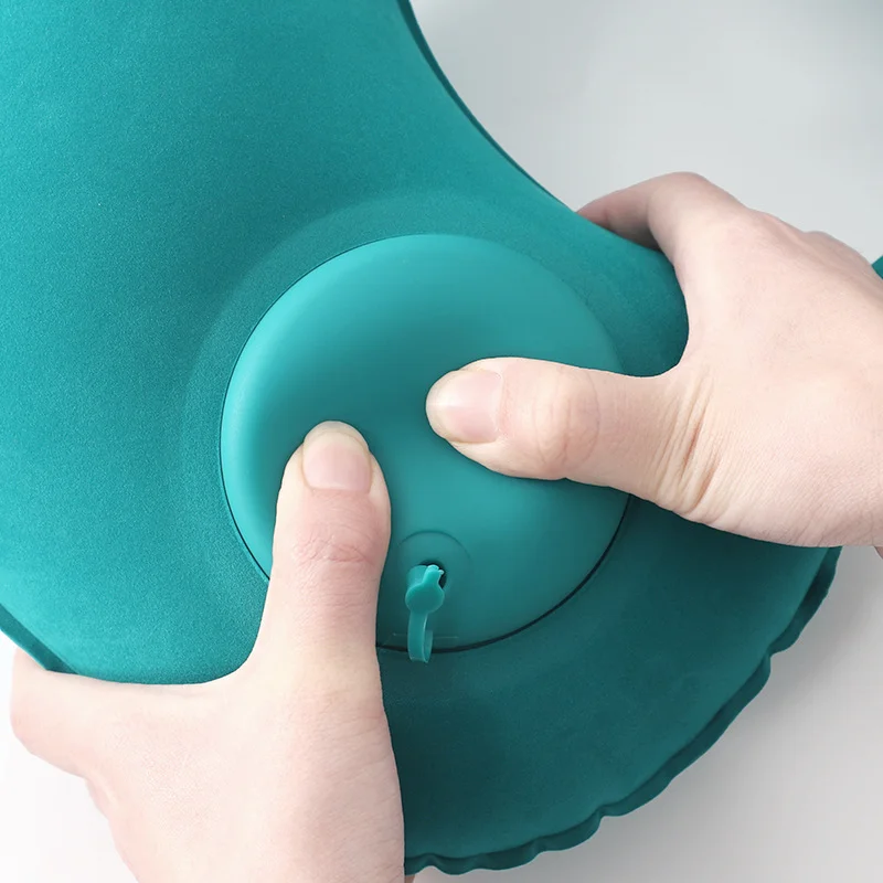 1pc Travel Neck Pillow Airplanes Inflatable Light Portable U-Shape Automatic Inflatable Cervical Vertebr Pillow
