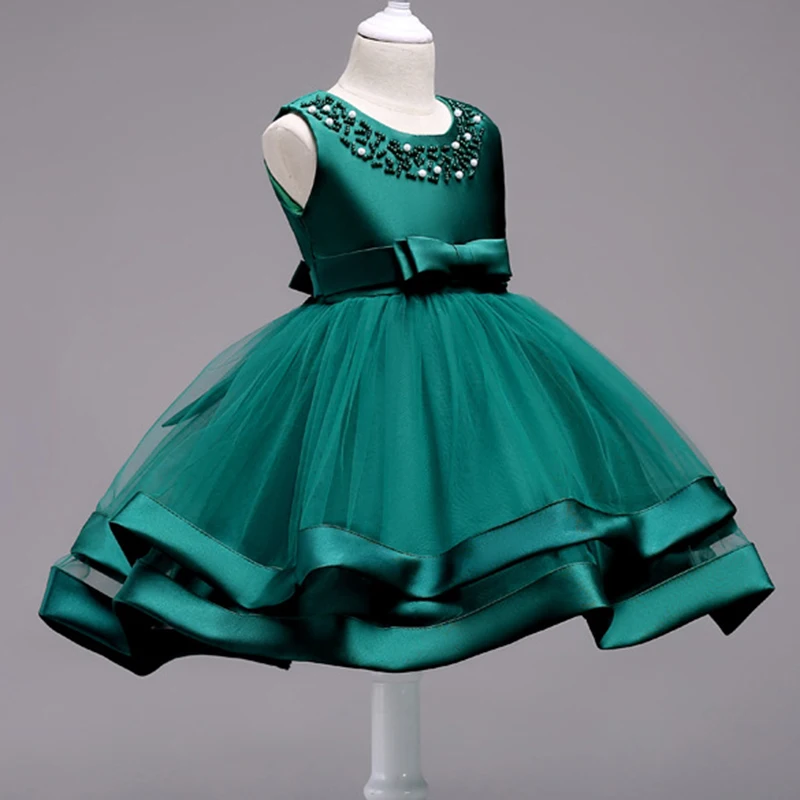 Kids Pearl Cake Princess Dress Girls Dresses For Wedding Evening Party Embroidery Flower Girl Dress Girl Clothes girls dress princess costume