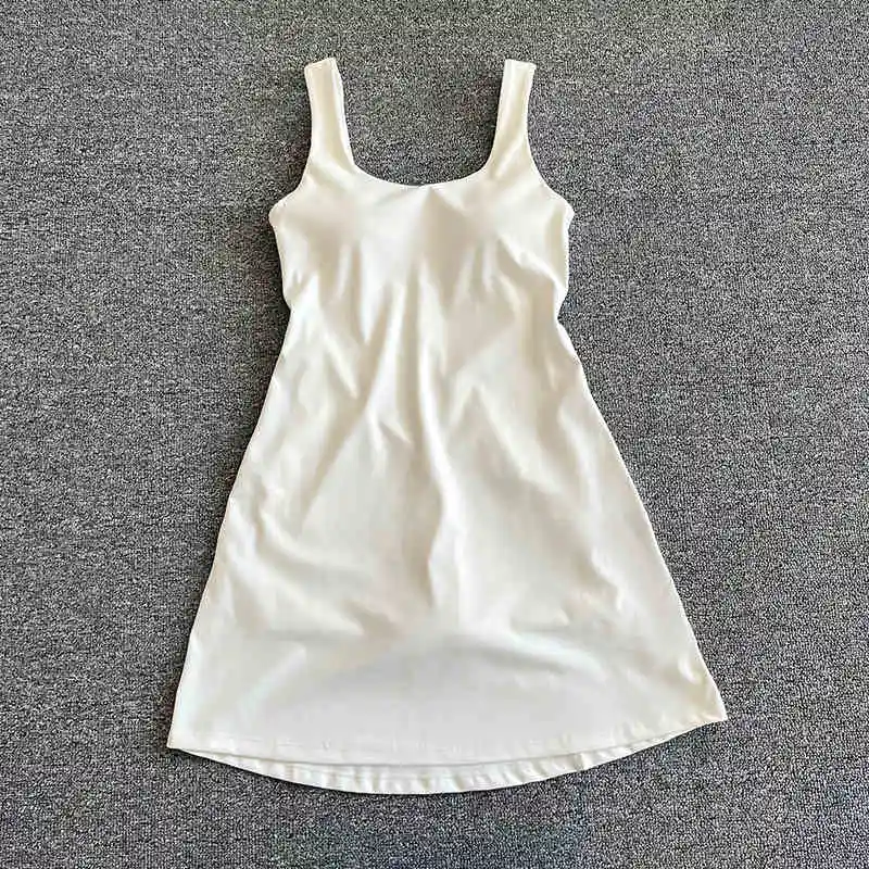 Tennis Skirt High Elastic Outdoor Yoga Wear Chest Pad Women
