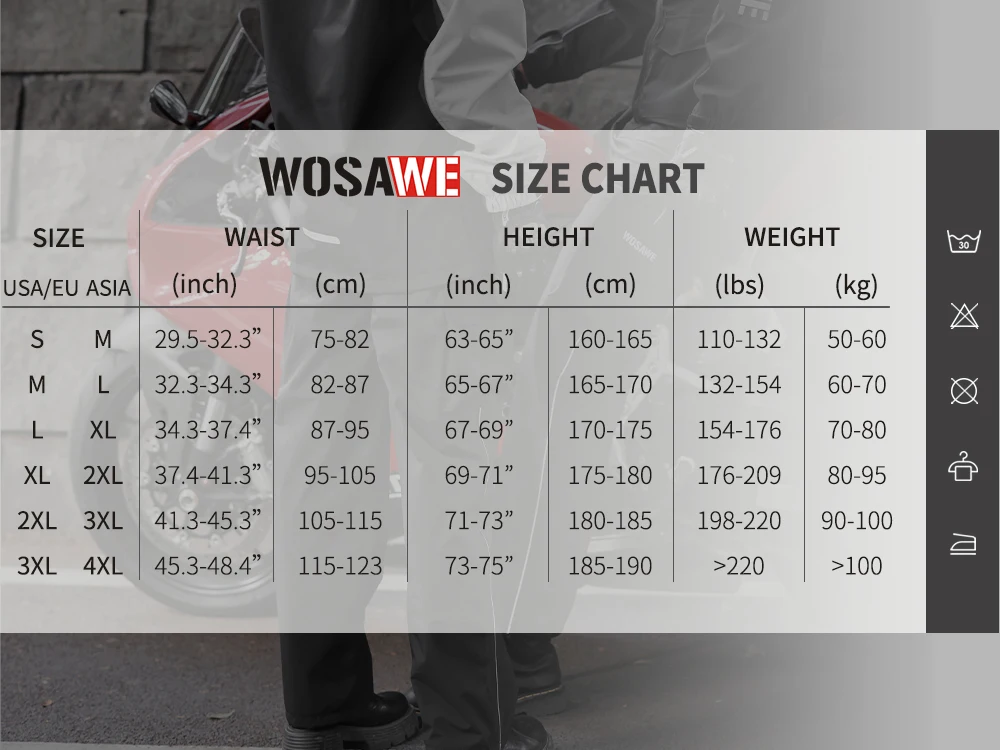 WOSAWE Reflective Impermeable Raincoats Women/Men Rain Pants Outdoor Waterproof Trousers Motorcycle Fishing Camping Rain Pants motorcycle rain pants