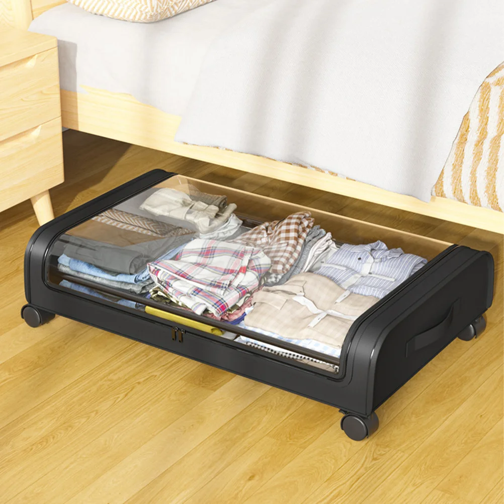 

Blanket Roller Bed Bottom Basket Clothes Storage Container Under With Wheels Multifunction Holder Toy Organizer