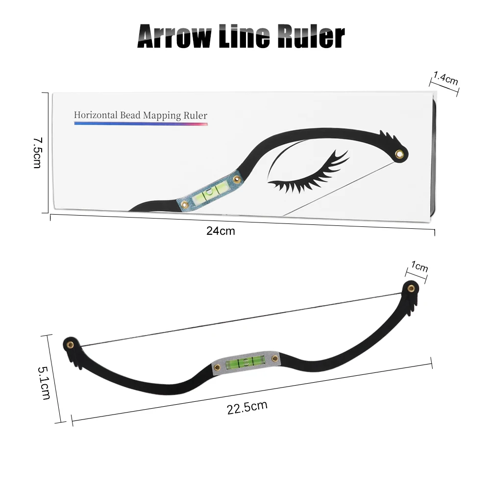 Eyebrow Stencil Tool 1 Set Microblading Permannet Makeup Bow And Arrow Line Ruler Eyebrow Stencils Measuring Brow String Inked Tattoo PMU For Mapping