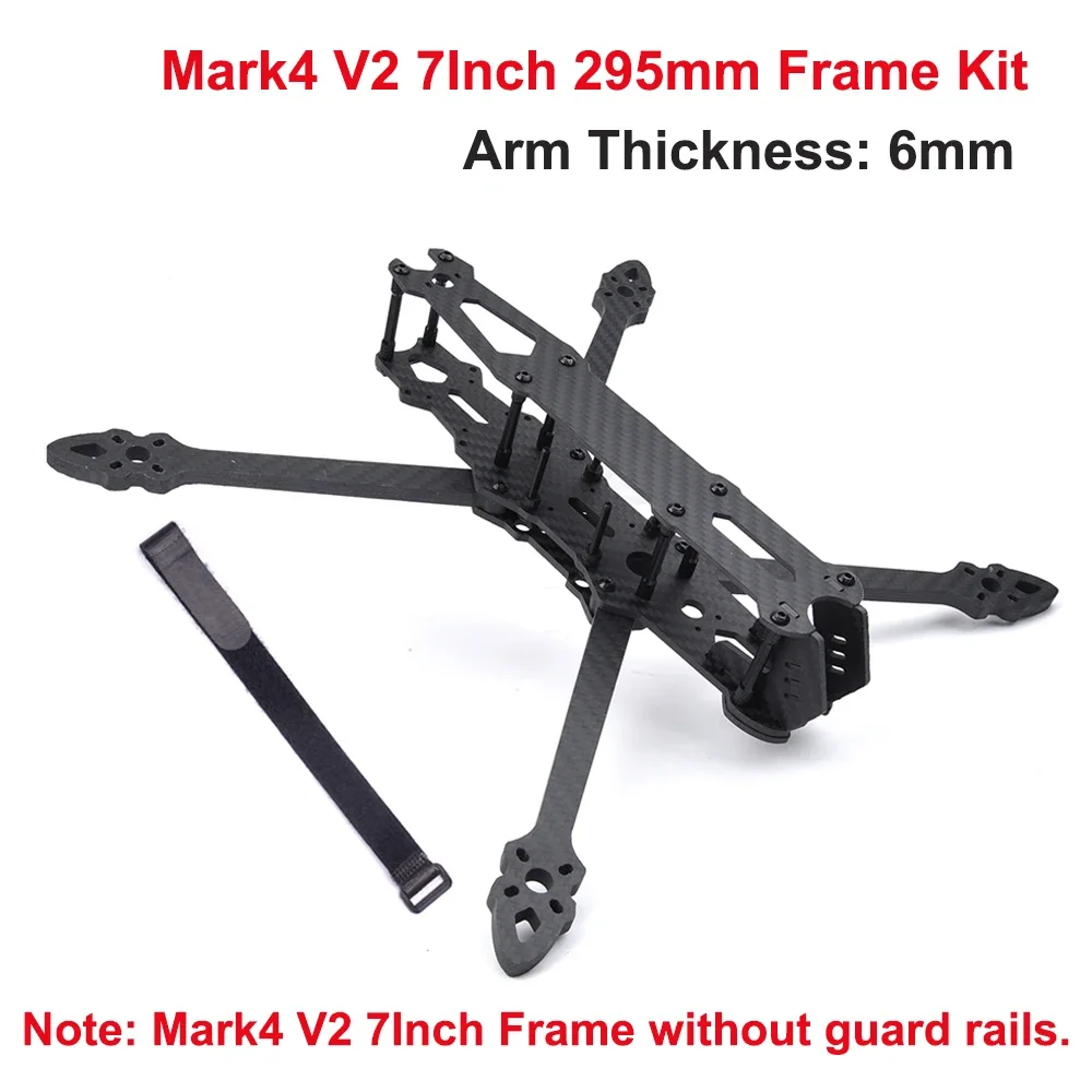 

Mark4 V2 Mark 4 7inch 295mm / 8inch 367mm / 9inch 387mm / 10inch 427mm Carbon Fiber Frame Kit For RC FPV Racing Drone Freestyle