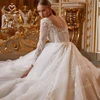 Long Sleeve Wedding Dress 2025 Sweetheart Appliques Bride Ball Gown Royal Train customized SwanSarah AS141 Vestido De Novia 6