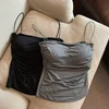 Sophisticated Girls Pleated Halter Crop Top Summer Versatile Soft and Breathable Girls Camisoles Girls Daily Wear Underwears 1