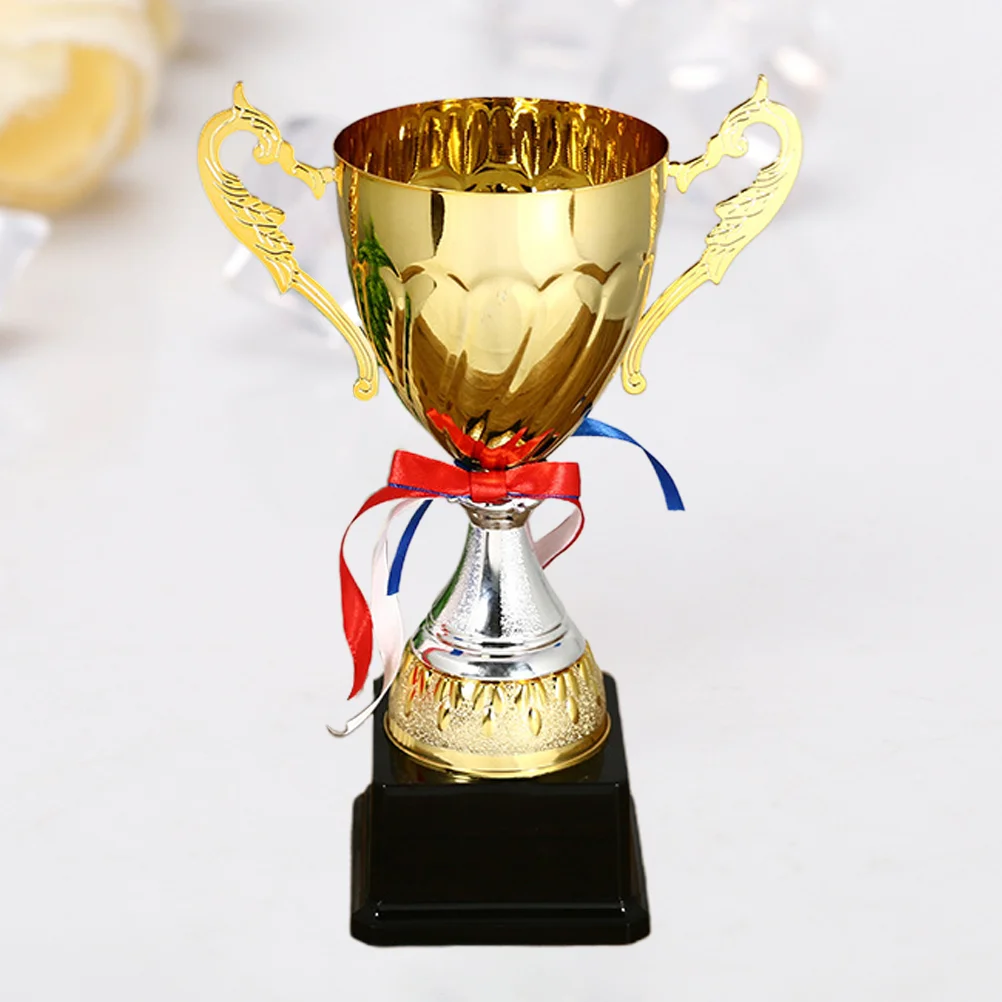 

1PC Sports Match Alloy Trophy Competitive Metal Trophy School Tournament Honor Trophy (24cm)