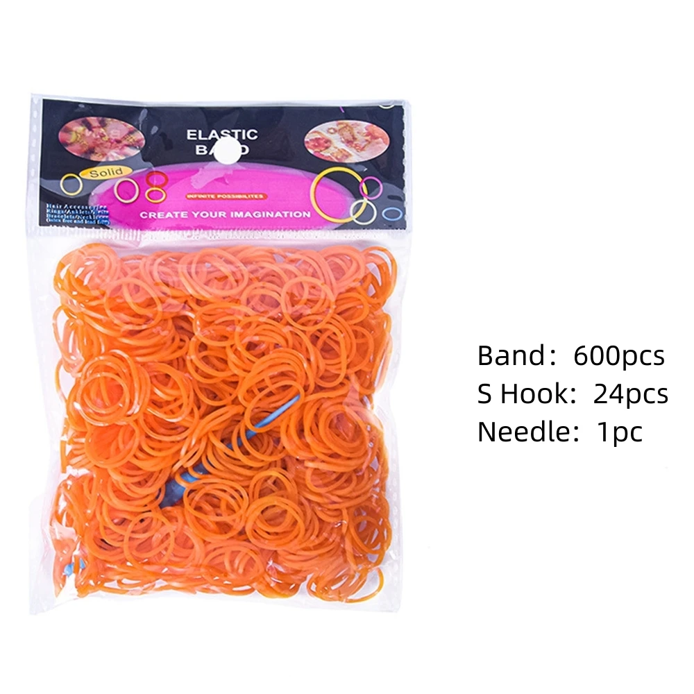 Rainbow Loom Crafting Kit: 600-Piece Rubber Band Refill with Hooks for DIY Jewelry and Accessories