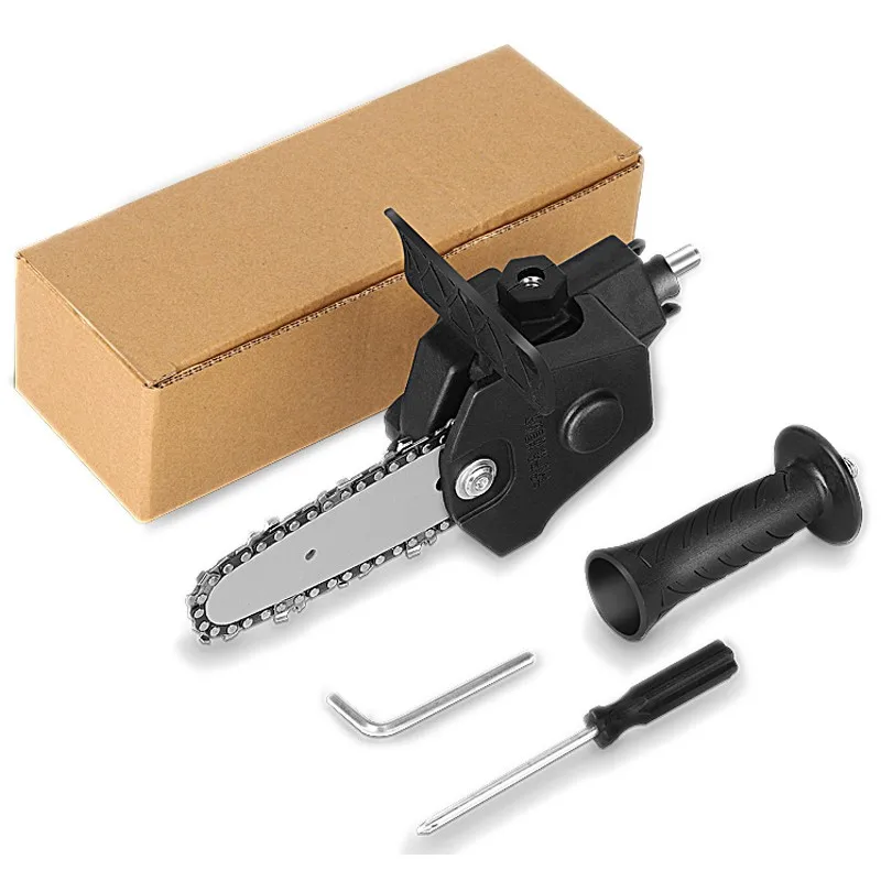 

6 Inch Electric Drill Modified To Electric Chainsaw Tool Attachment Electric Chainsaws Practical Modification Accessory
