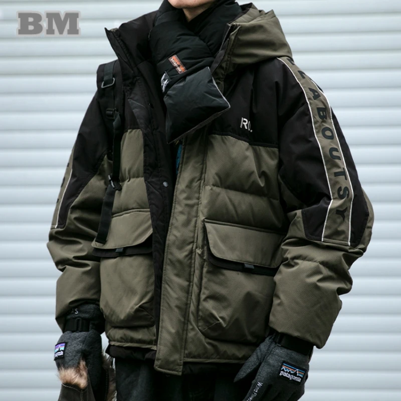 Men Winter Jacket Korean Fashion Down Jacket Streetwear Lightweight Padded Plus Size