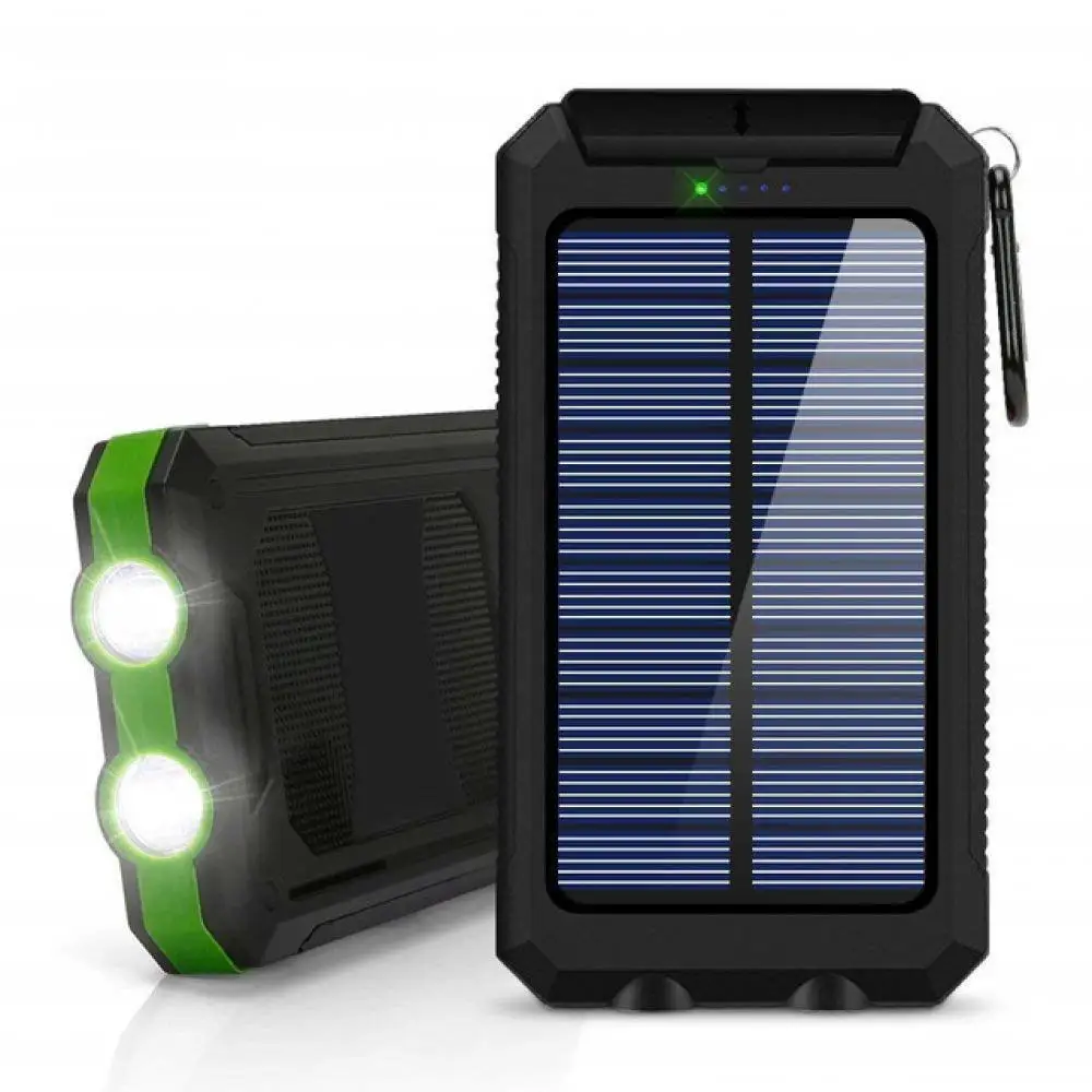 wireless charging power bank Solar 80000mAh Power Bank Dual USB powerbank Waterproof Battery External Portable Charging with LED Light 2USB powerbank portable battery charger Power Bank