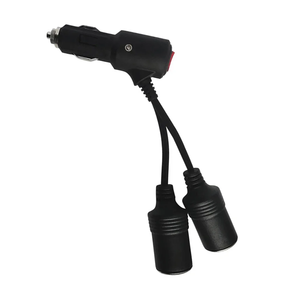 Accendisigari per auto 12V 24V 1 maschio a 2 prese femmina