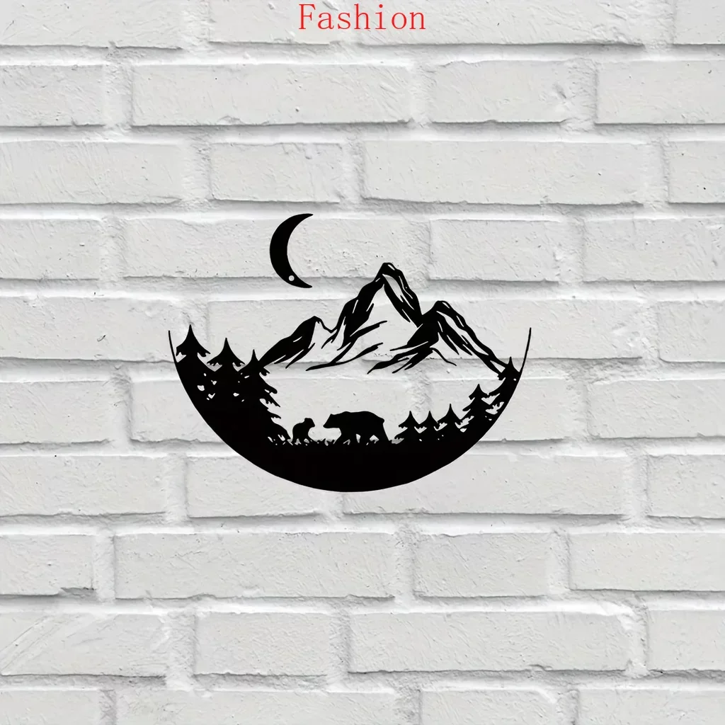 

Mountain Theme Home Decor Wall Art Decorations Indoor Livingroom Black Classic Room Decor Metal Wall Hanging Decoration wall de