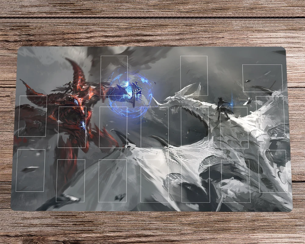 YuGiOh Playmat Stardust Dragon CCG TCG Playmat Anime Trading Card Game Mat & Free Bag Antislip