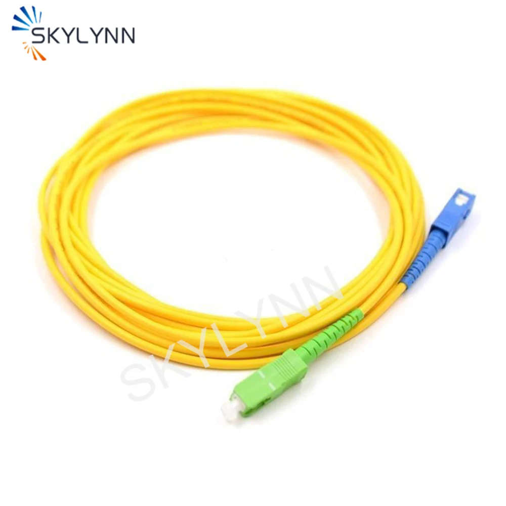 50PCS/Bag SC/APC and SC/UPC Connector Single Mode G652D OS2 SX 3.0mm Cable Fiber Optic Patch Cord LSZH Jacket