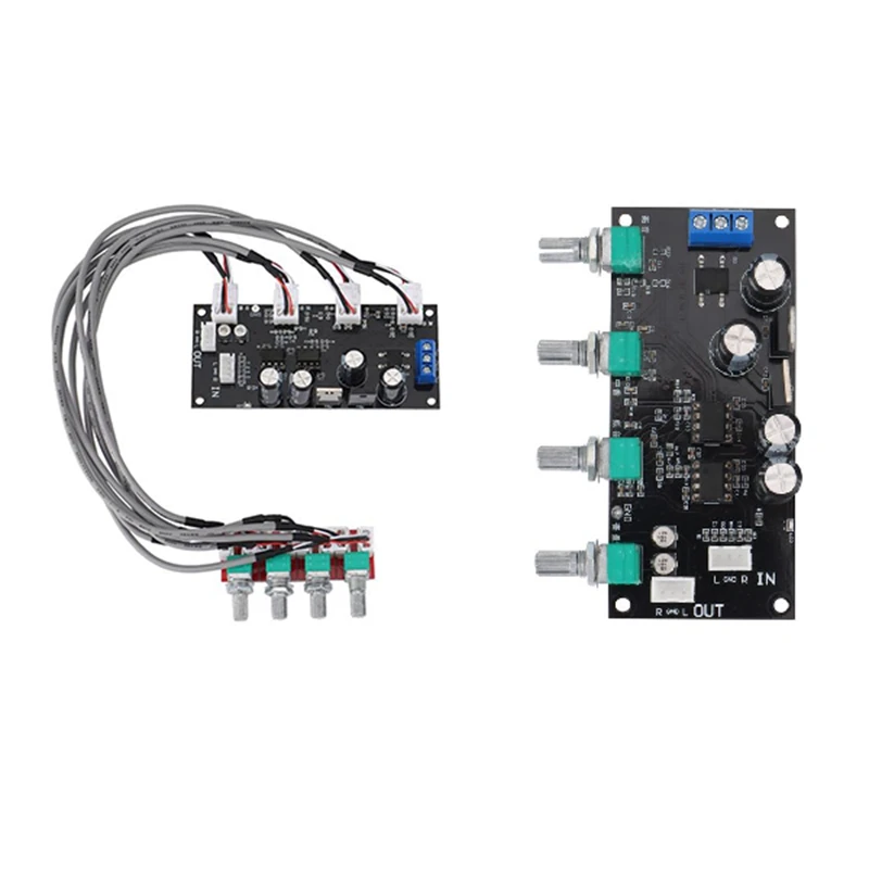 

HFES NE5532 Amplifier Tone Preamp Board Treble Bass Midrange Volume Tone Control Adjustment Pre-Amplifier