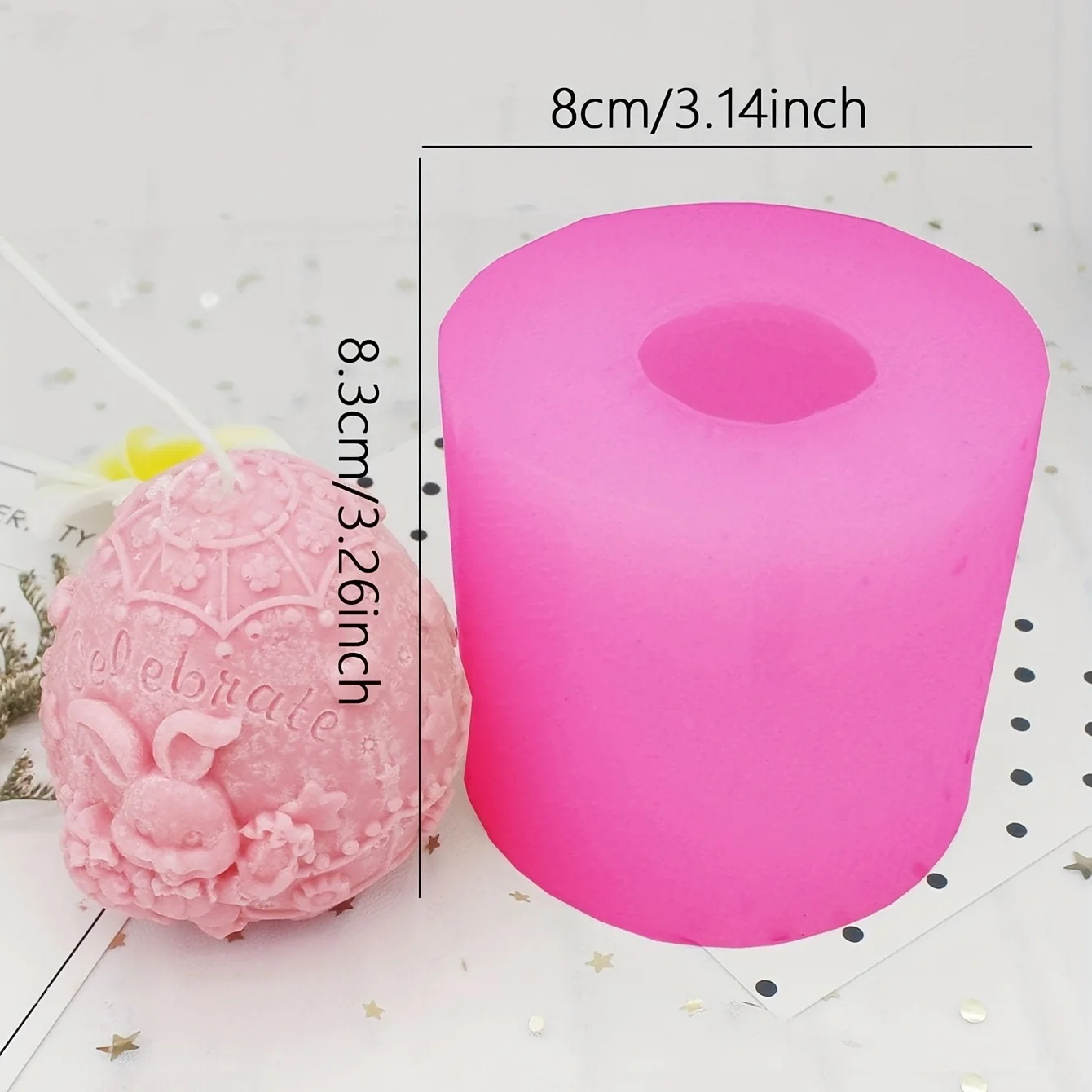 1pc-Cute Little Rabbit Silicone Mold Easter Small Animal Silicone Candle Mold