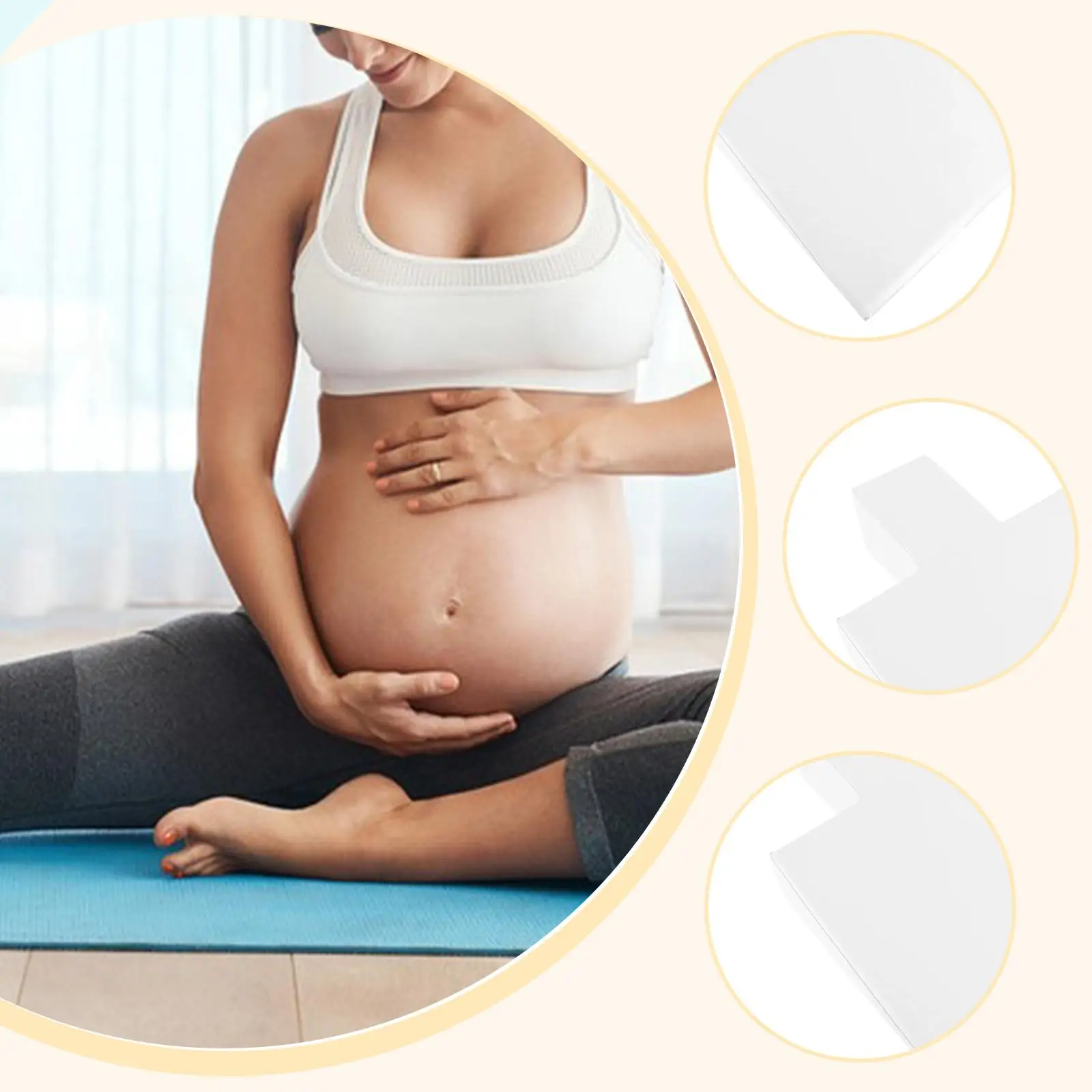 Wedge Block for Pilates Reformer Machine, Raises Block Upholstered Wedge for Balance Fitness Training Stretching Muscle Building Wedge Block for Pilates Reformer Machine, Raises Block Upholstered Wedge for Balance Fitness Training Stretching Muscle Building