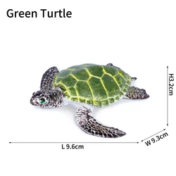 Realistic Sea Life Figure Toy - Shark and Whale Ocean Animal (Green Turtle)