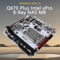 2024 Q670 8-bay NAS Mini ITX Motherboard Upgraded Version LGA1700 Supports intall 12-14 Gen Processor DDR5 I226LM 2.5G with vPro 1