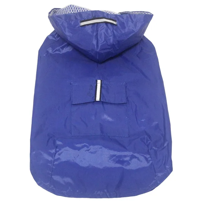 9 Sizes Dog Raincoat Small Medium Large Dogs Waterproof Hooded Jacket Rain Clothes with Reflective Stripe Outdoor Accessories 6