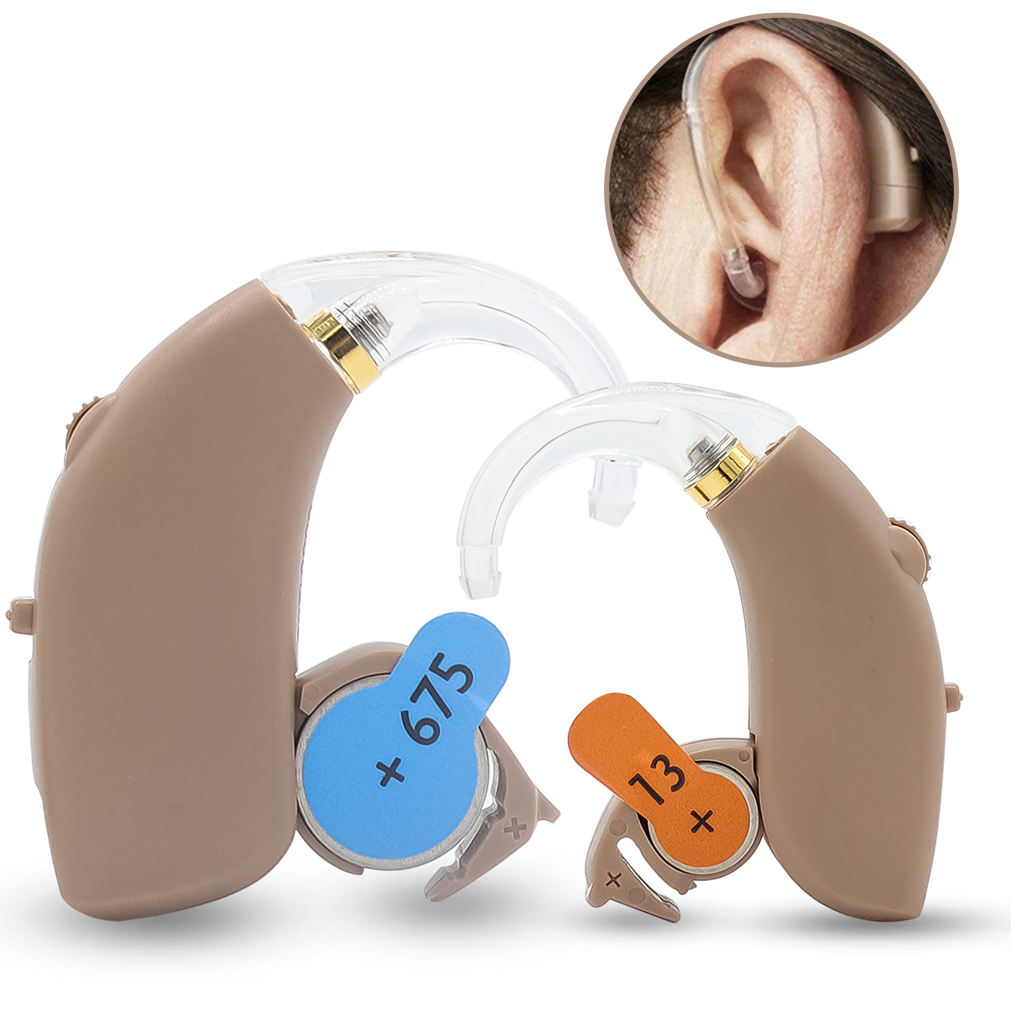 2025 Digital Hearing Aids BTE Adjustable Tone Sound Amplifier Portable Deaf Elderly digital Hearing Aid hearing aid