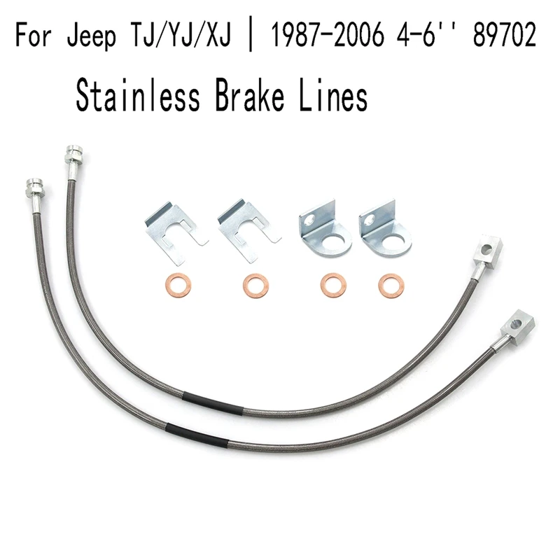 

Brake Lines Replacement For Jeep TJ/YJ/XJ 1987-2006 4-6 Inch 89702 Replacement Parts Accessories