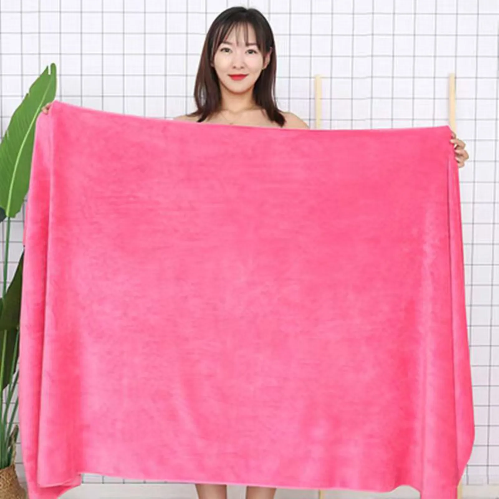 Quick Dry Microfiber Bath Towel Long-lasting Heat Preservation Bathroom Towels for Spa Beach Pool Gym 2