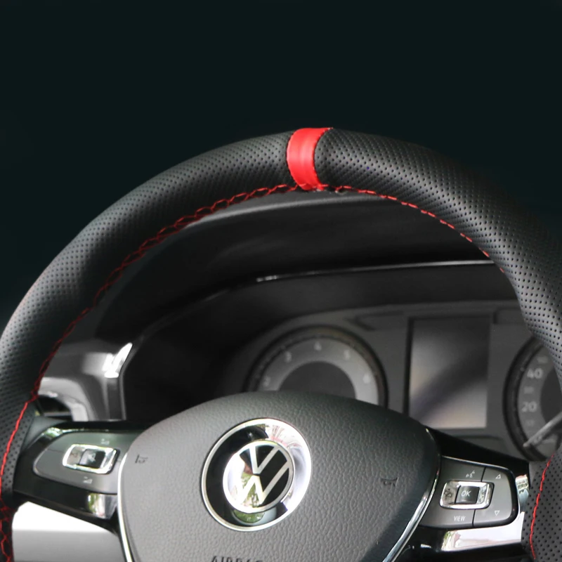 Copri Volante Auto In Pelle Microfibra 36.8-38.1 Cm – Antiscivolo, Traspirante E Universale Per Una Guida Sicura E Comoda (Nero)
