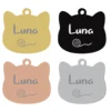  Stainless Steel Cat Name Tag Custom ID Cute Pet Pendant Engraved Keyring Accessories Personalized  Nameplate 5