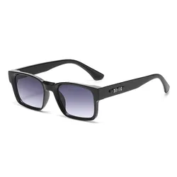 Elegant Light Luxury Square Sunglasses - Minimalist Unisex UV400 Protection (Black)