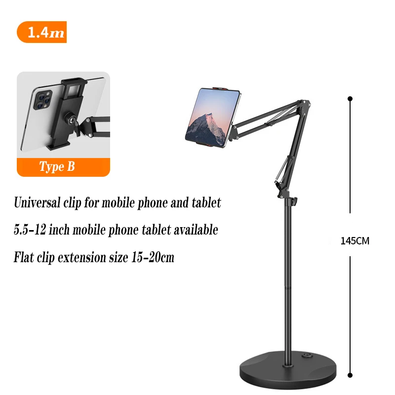 Soporte de piso para tableta, soporte universal ajustable de metal  giratorio de 360 grados, soporte para teléfono para iPad/iPhoneX/iPad Pro u  otros