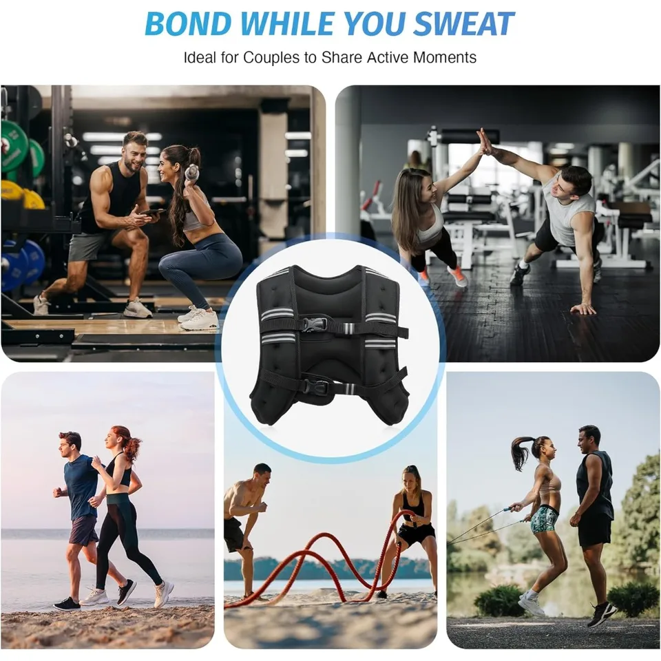 Reflective Weighted Vest for Strength Training and Running