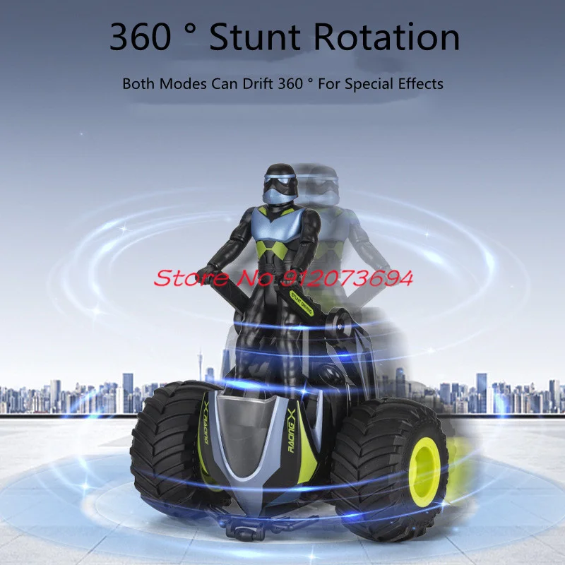 Dual Mode Deformation High Speed Remote Control Motorcycle 30Mins Cool Lighting And Sound Effect 360 ° Rotating RC Tricycle Car 3