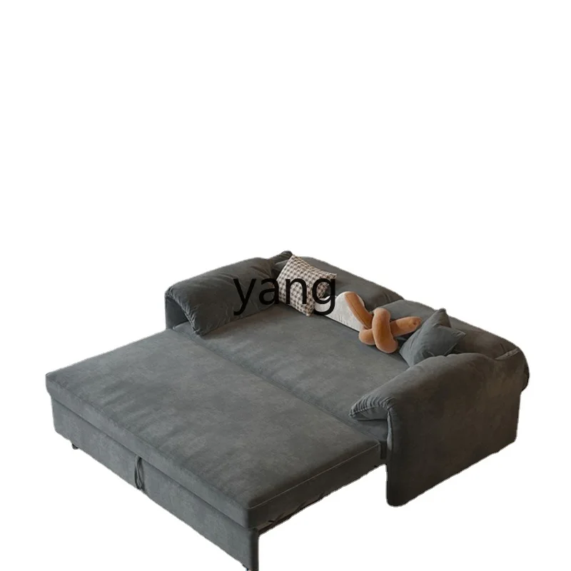 

Yjq Sofa Bed Small Apartment Living Room Dual-Use Multifunctional Foldable Sofa Cream Wind Pumping Broaching Machine