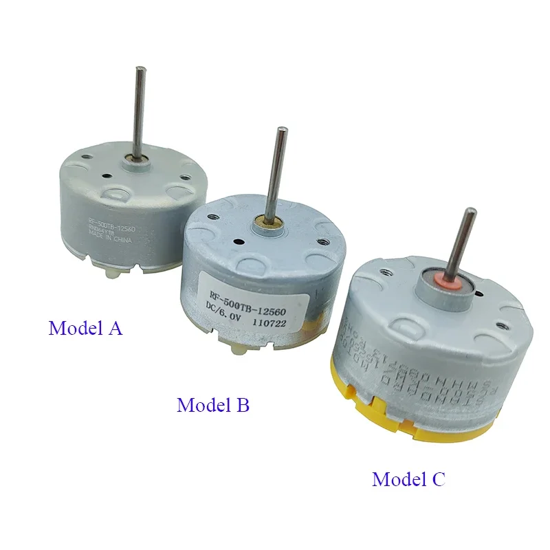 마이크로 500 롱 샤프트 DC 모터 6V 9V 12V 금속 브러시 미니 32mm 원형 스핀들 DIY 자동 분무기 알람 라이트 스위퍼용
