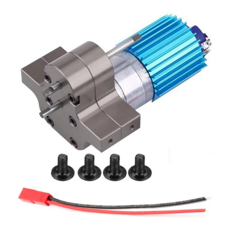 

Speed Change Gear Box Metal Gearbox With 370 Brush Motor Anodizing Treatment For Heatsink And Mount Base For WPL 1633 RC Car