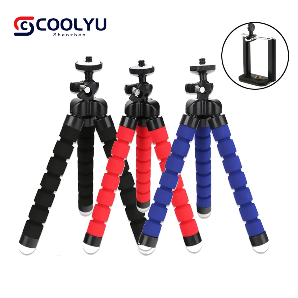Mini Treppiede Flessibile In Spugna Octopus Per Iphone Samsung Xiaomi Huawei Cellulare Smartphone Gopro 3 + 3 2 Fotocamera