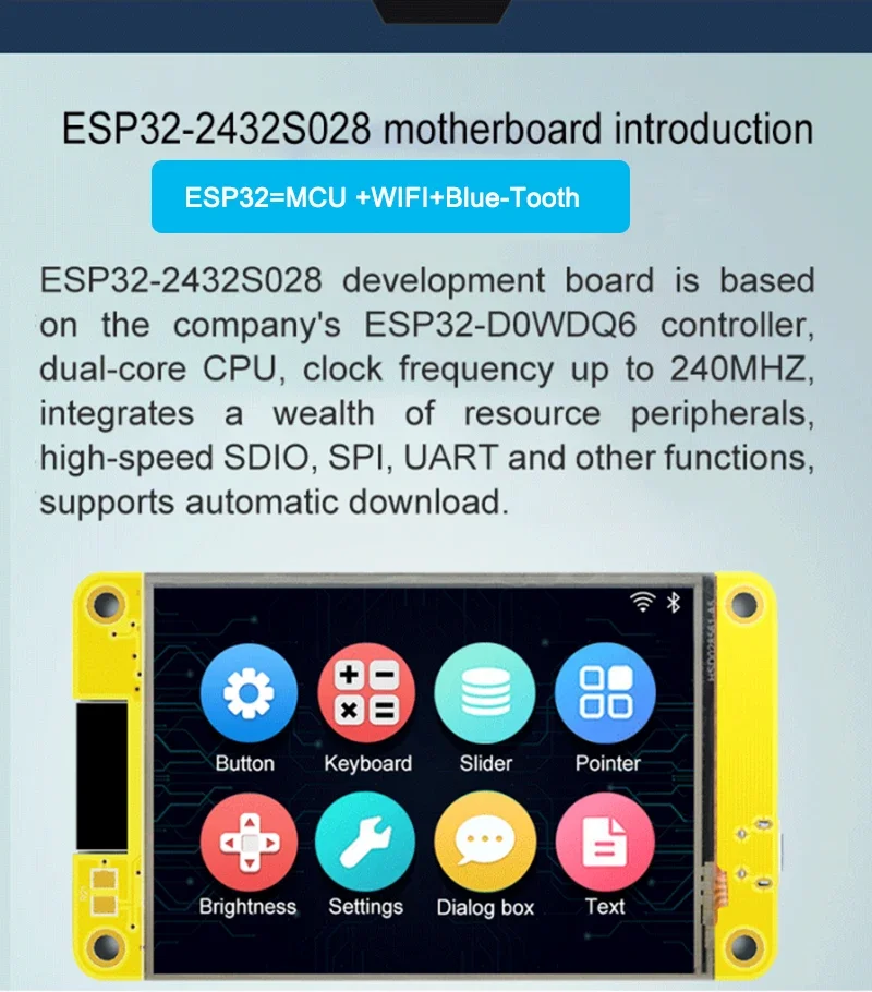 Tela de Toque Tft Esp32 Driver Esp32s Esp-wroom-32 Ili9341 Blue-tooth Wifi Dual Core 28 - Image 4