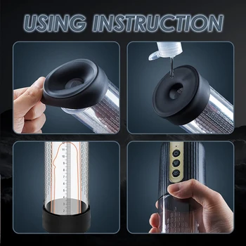 IPHISI Penis Pump Pocket Pussy Men Sex Toy Enlargement Vacuum Cock Pump Erection Aid Penis Training Extension Male Masturbator 4